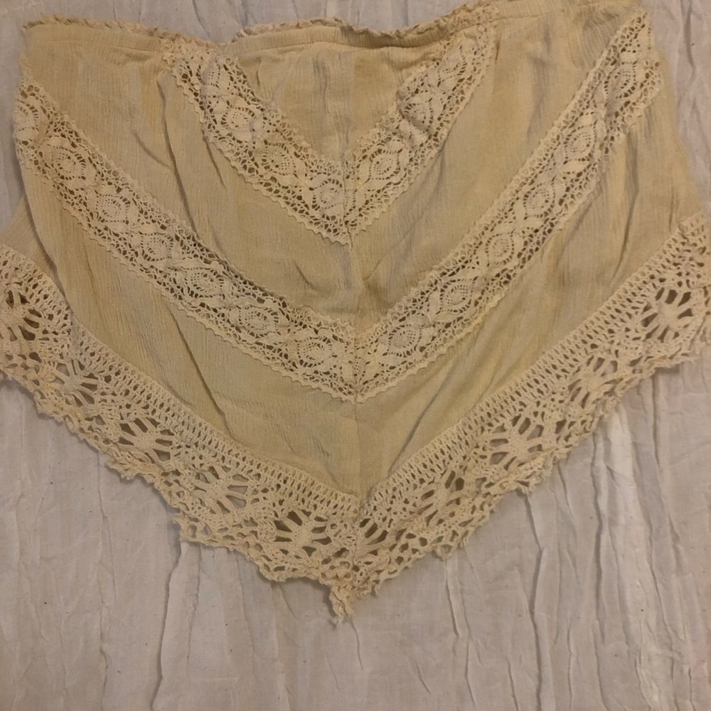 Cream tube top